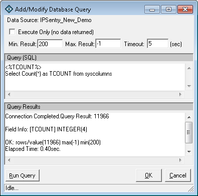 Database Connection and Query Monitoring Add-In Configuration