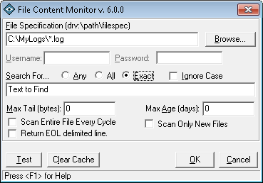 File Content Monitoring Add-In Configuration
