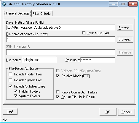 IPSentry File and Directory Monitor FTP