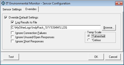 IT Environmental Monitoring Add-In Configuration