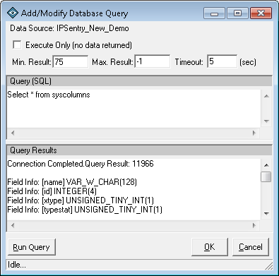 IPSentry Database Connection and SQL Query Monitor