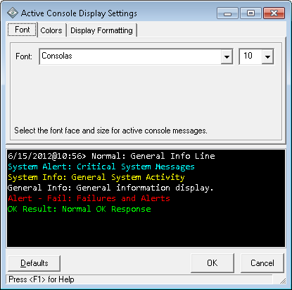 Modify IPSentry Console Font