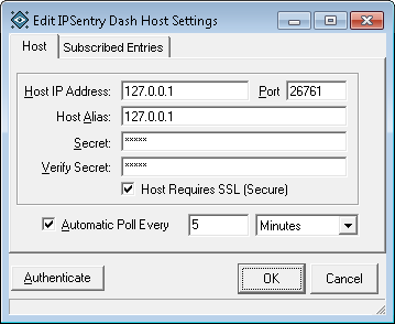 DASH Host Configuration