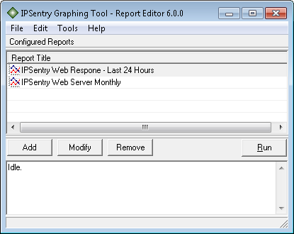 IPSentry Graphing Tool - Main Window