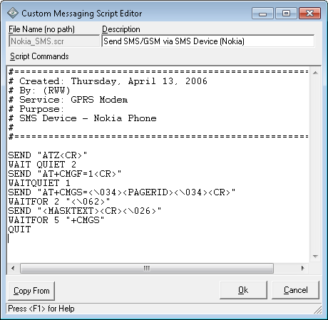 IPSentry SMS Notification / Scripted